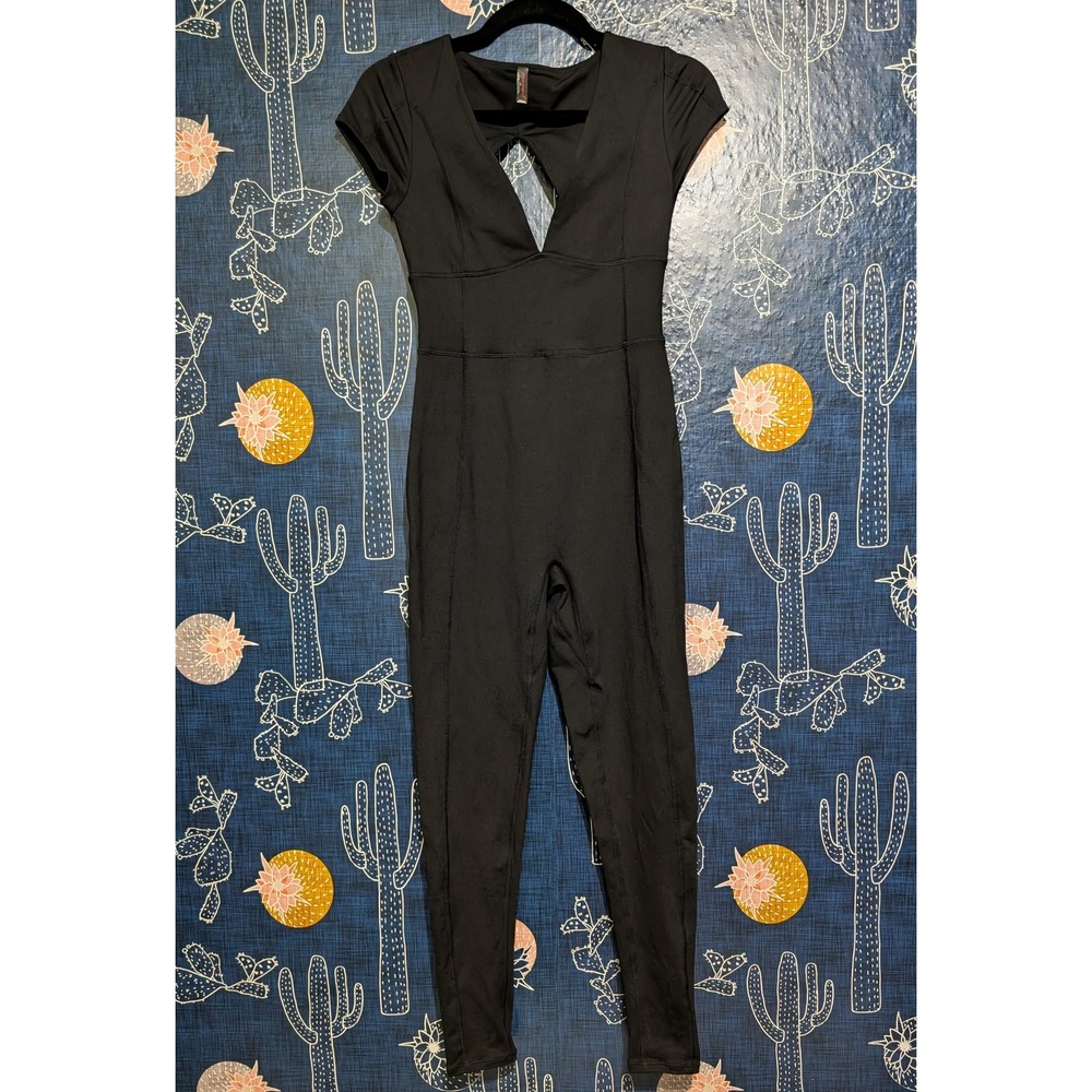 FP Movement by Free People New Wave V-Neck One-Piece Black Women's Small - Picture 5 of 12